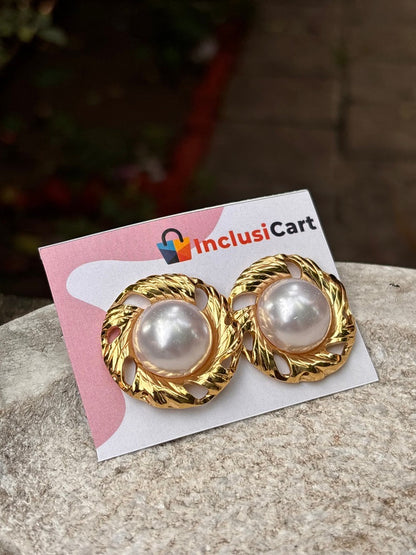 Classic Pearl Wreath Anti-Tarnish Stud Earrings