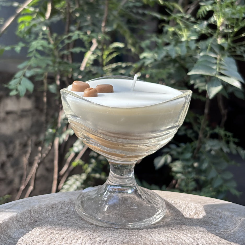 Cold Coffee With Beans Scented Big Glass Candle