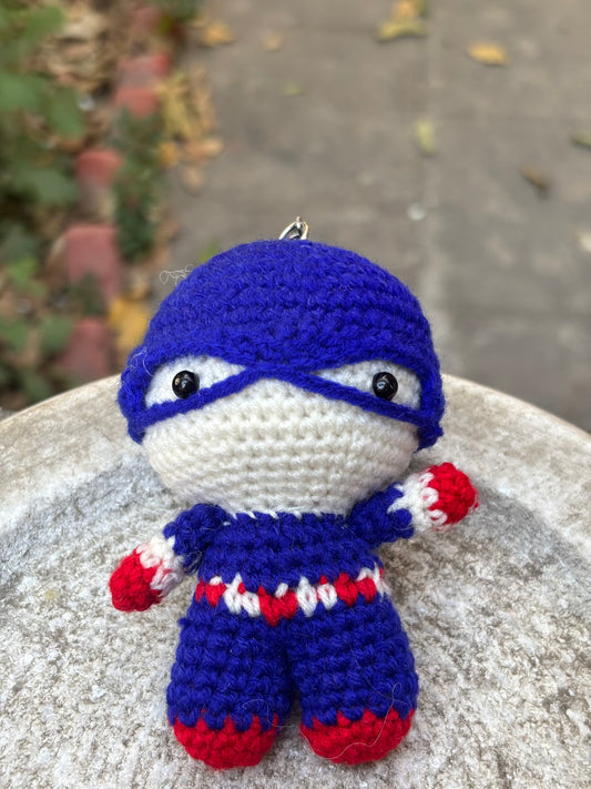 Crochet Keychain Captian America