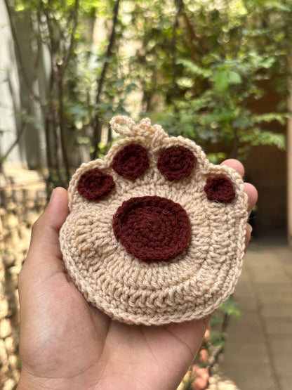 Crochet Accessory | Dog Paw Pouch