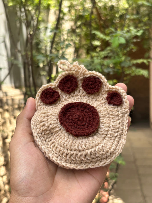 Crochet Accessory | Dog Paw Pouch