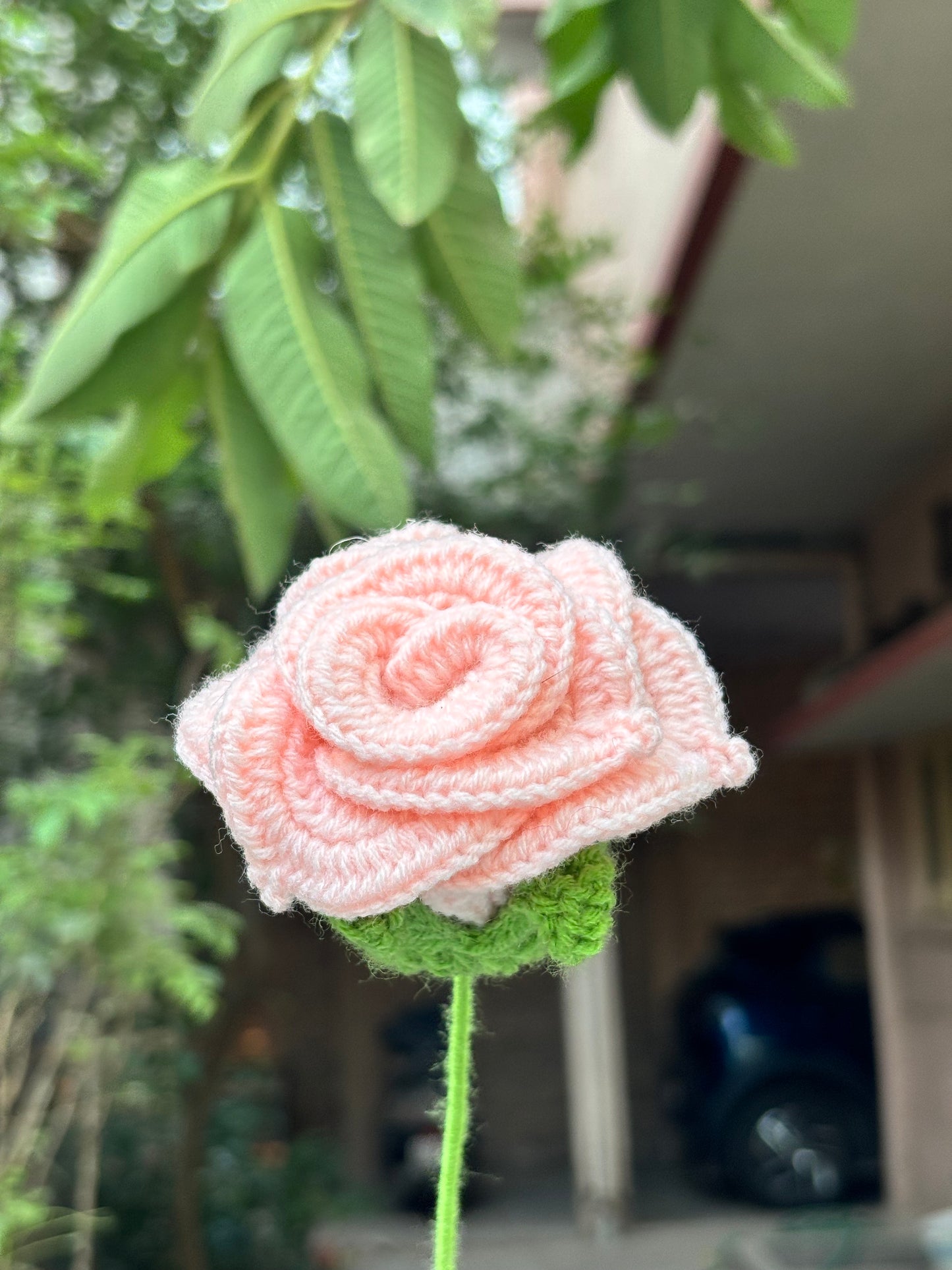 Crochet Flower | Baby Pink Rose