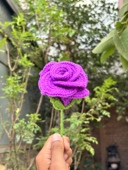 Crochet Flower | Purple Rose