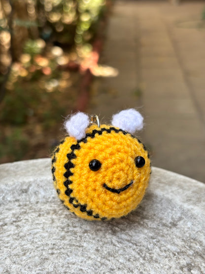 Crochet Keychain Honeybee
