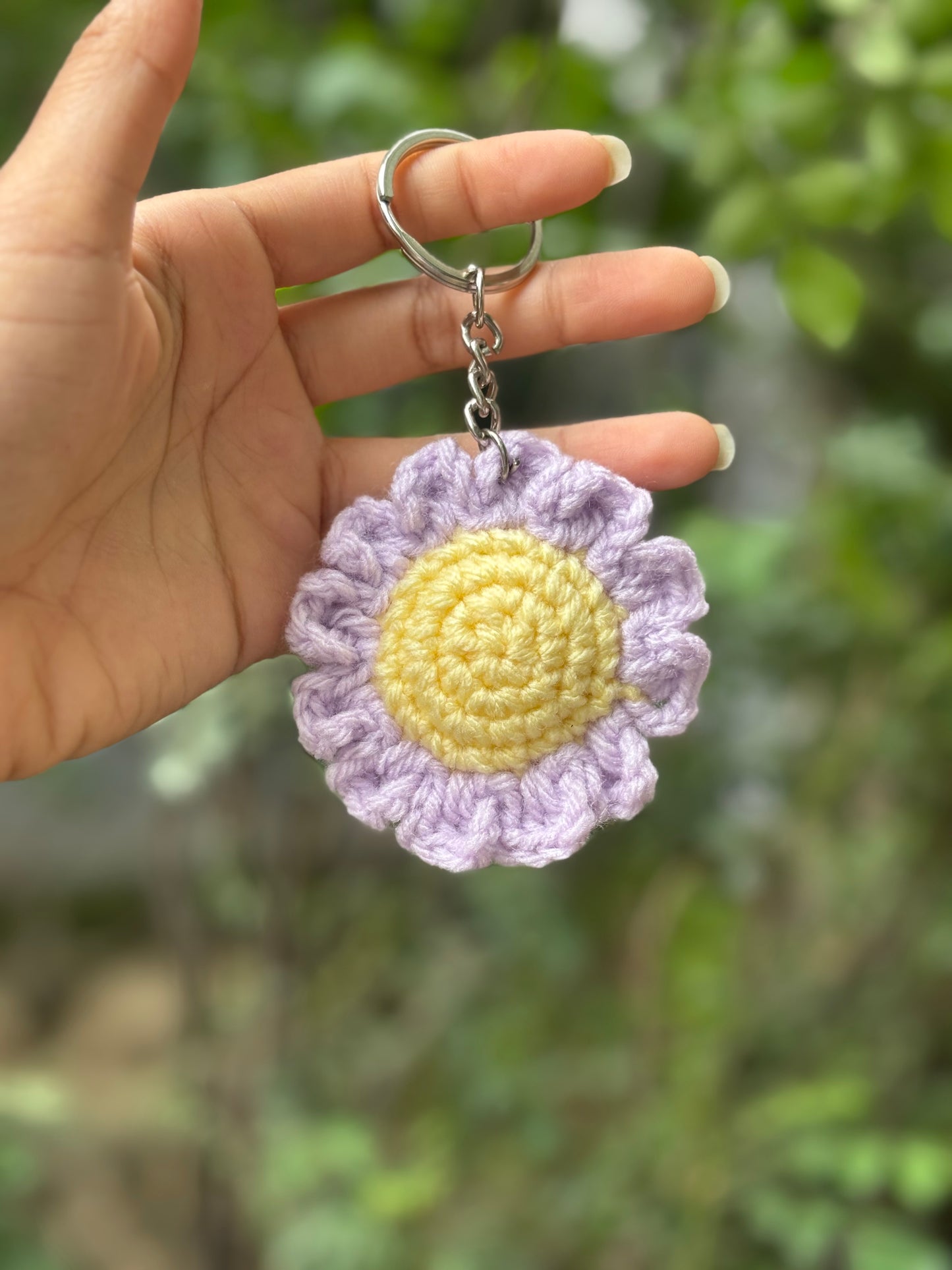 Crochet Keychain | Daisy | Lavender