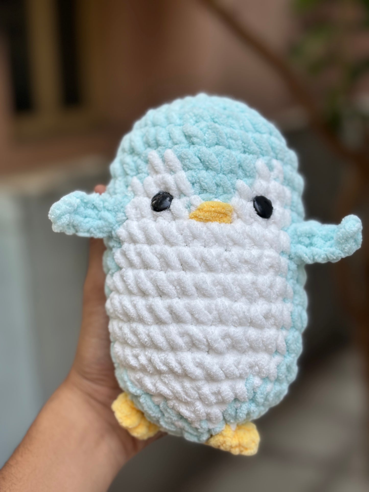 Crochet Plushie | White Blue Penguin