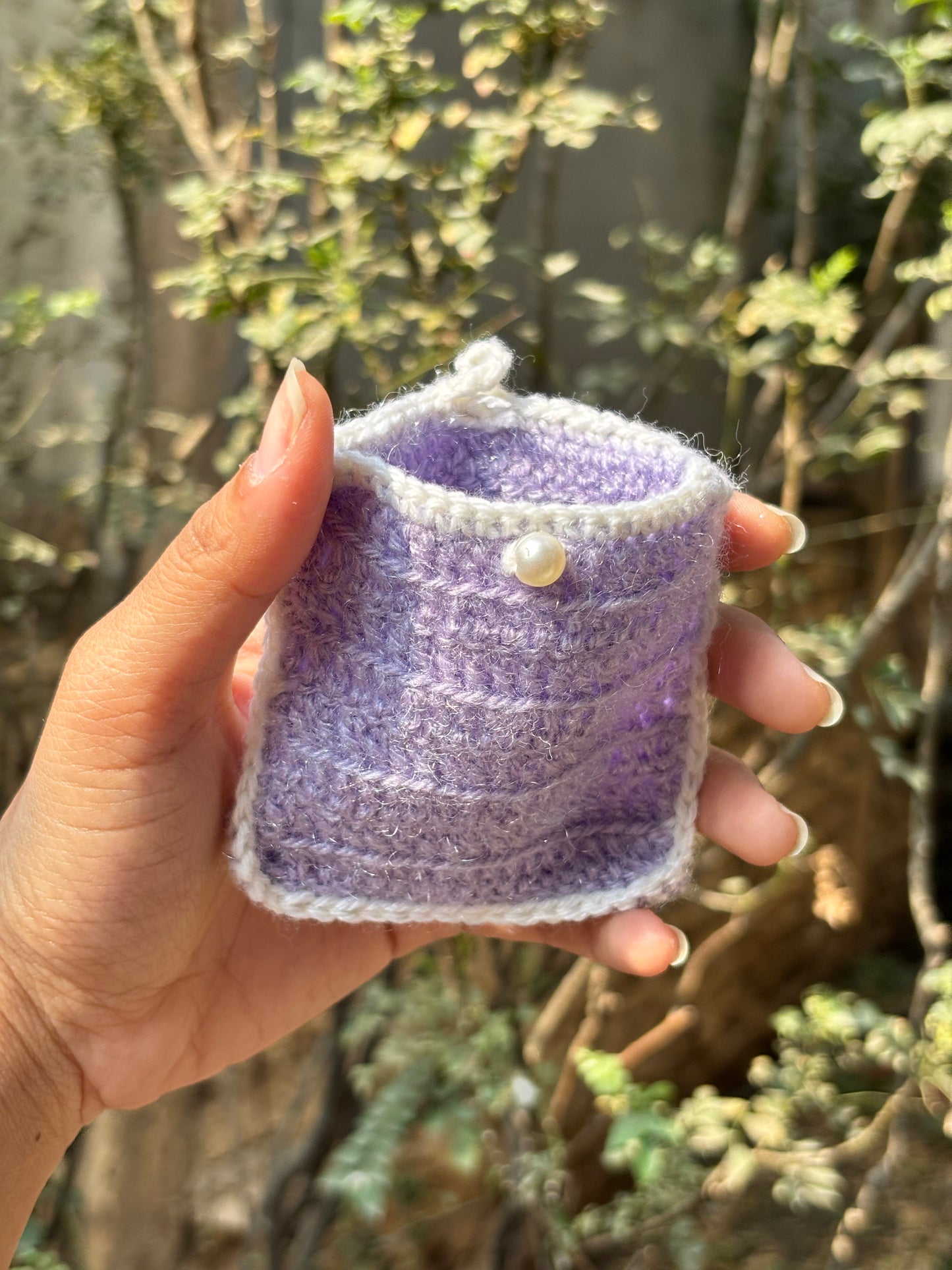 Crochet Pods Pouch | Purple