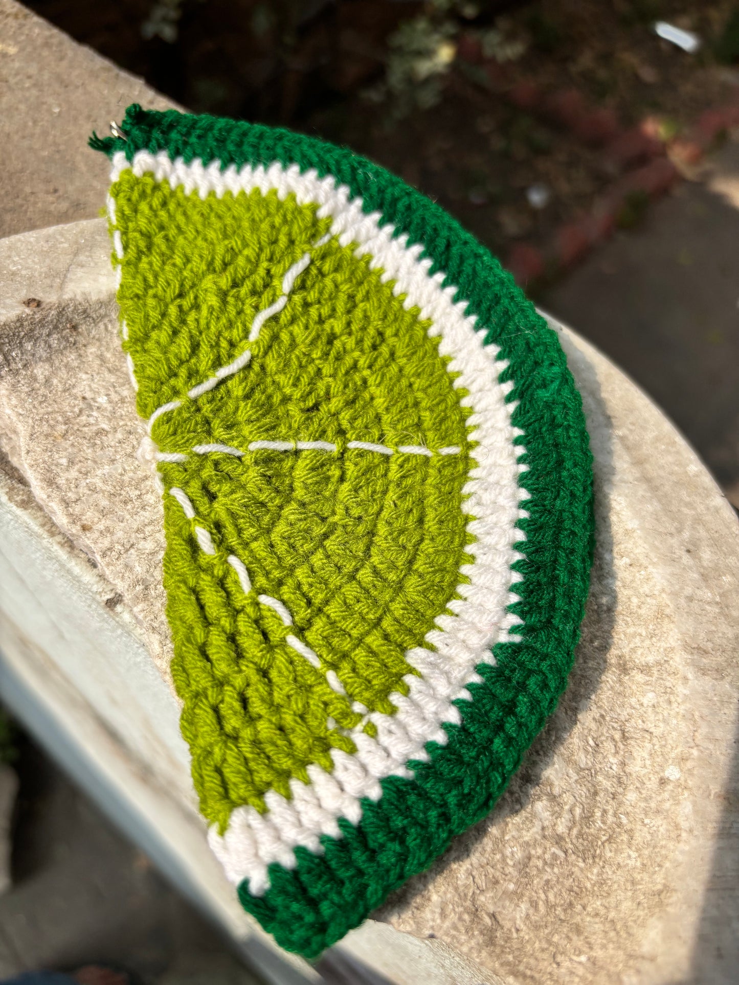 Crochet Sunglass Holder | Multi Green Design