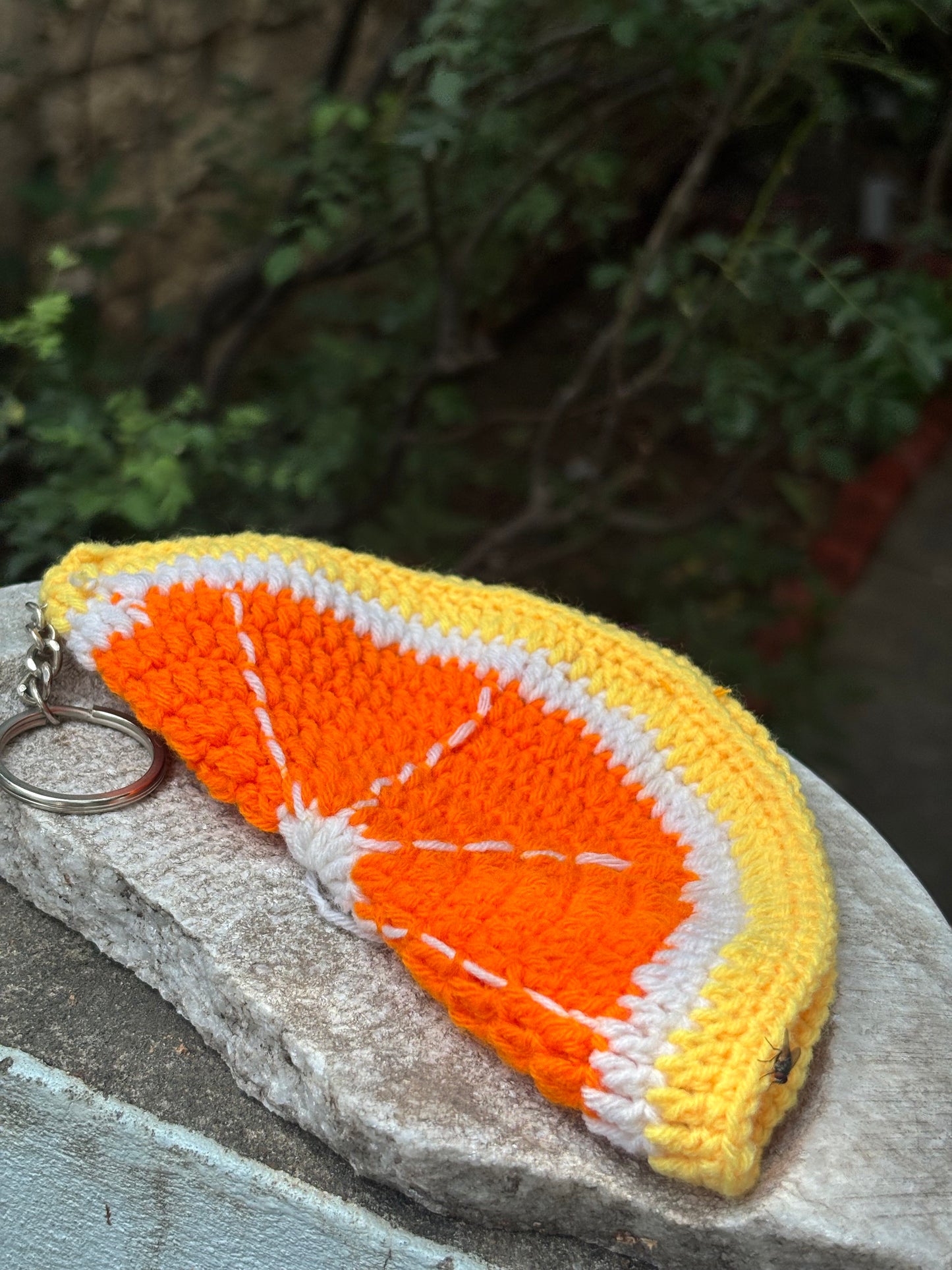 Crochet Sunglass Holder | Yellow Orange