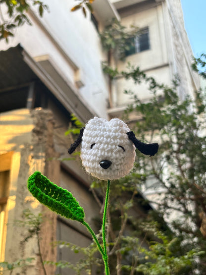 Crochet Flower | Tulip | White Puppy