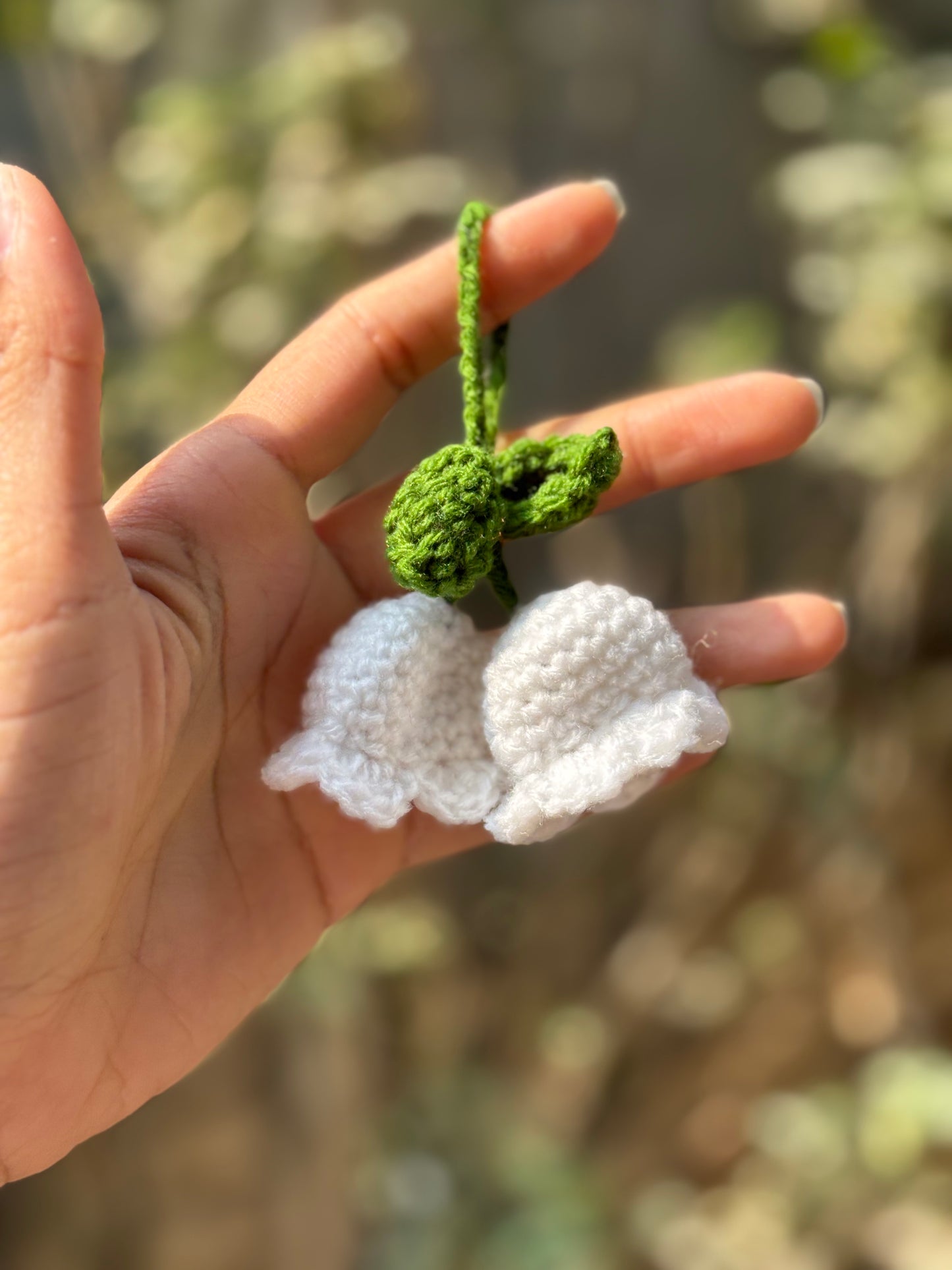 Crochet Charm | White Bell