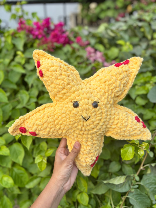 Crochet Plushie | Yellow Starfish