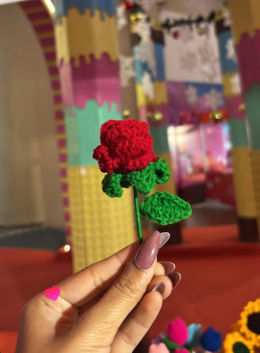 Crochet Mini Rose flower
