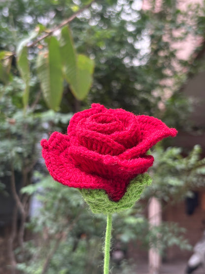 Crochet Flower | Maroon Rose