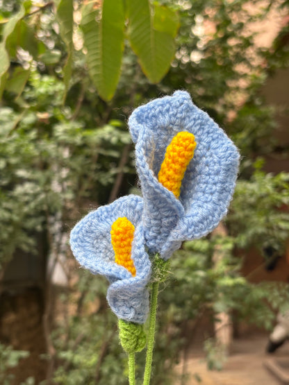 Crochet Flower | Calla Lilly | Light Blue
