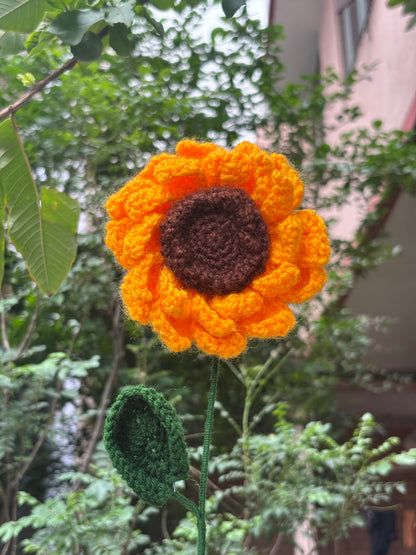 Crochet Flower | Double Petal Sunflower