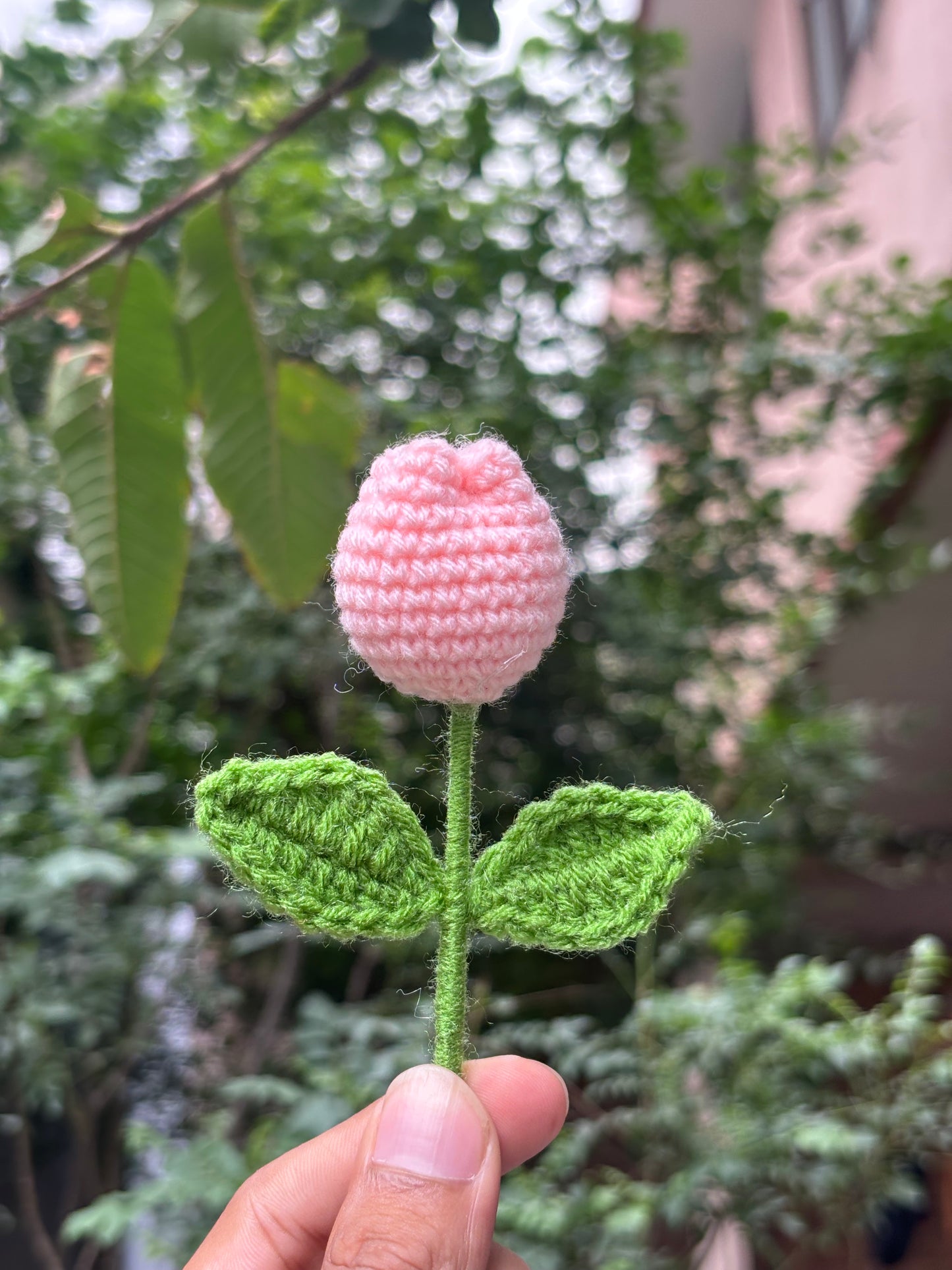 Crochet Mini Flower | Tulip Baby Pink
