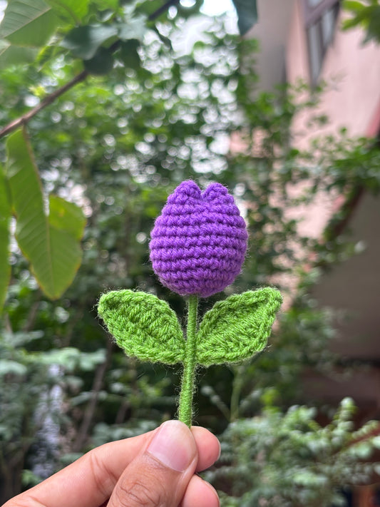 Crochet Mini Flower | Tulip Purple