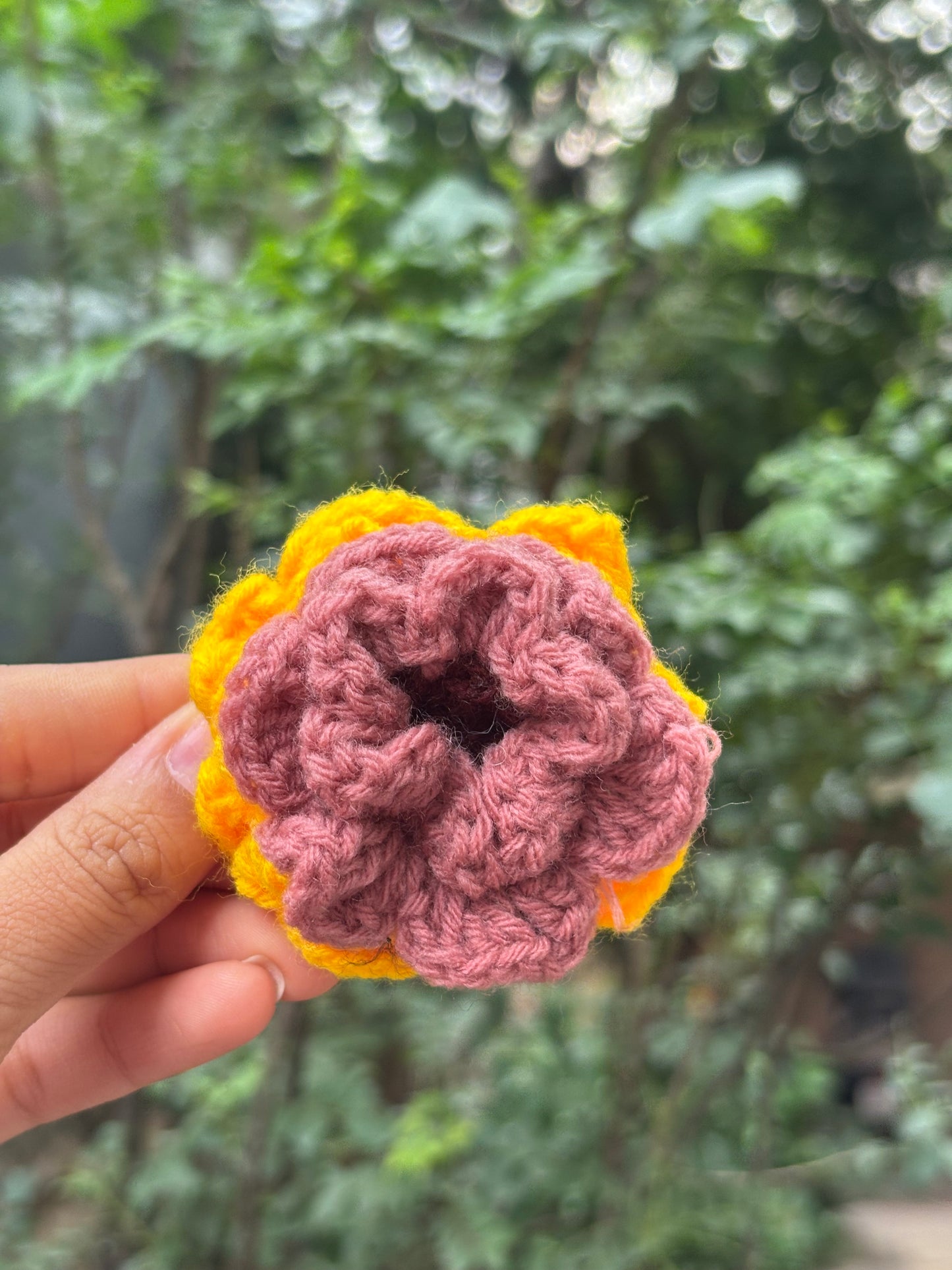 Crochet Hair Clip | Sunflower