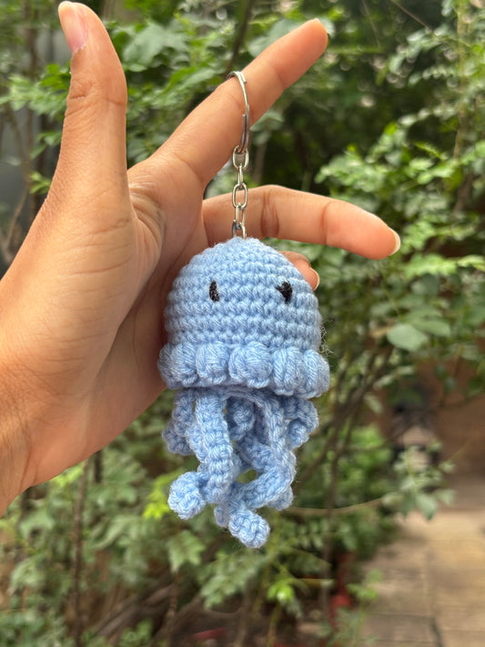 Crochet Keychain | Octopus | Light Blue