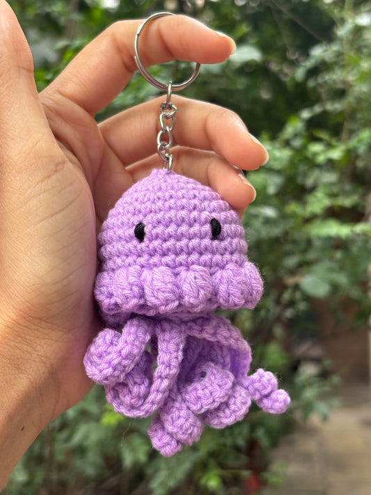 Crochet Keychain | Octopus | Purple