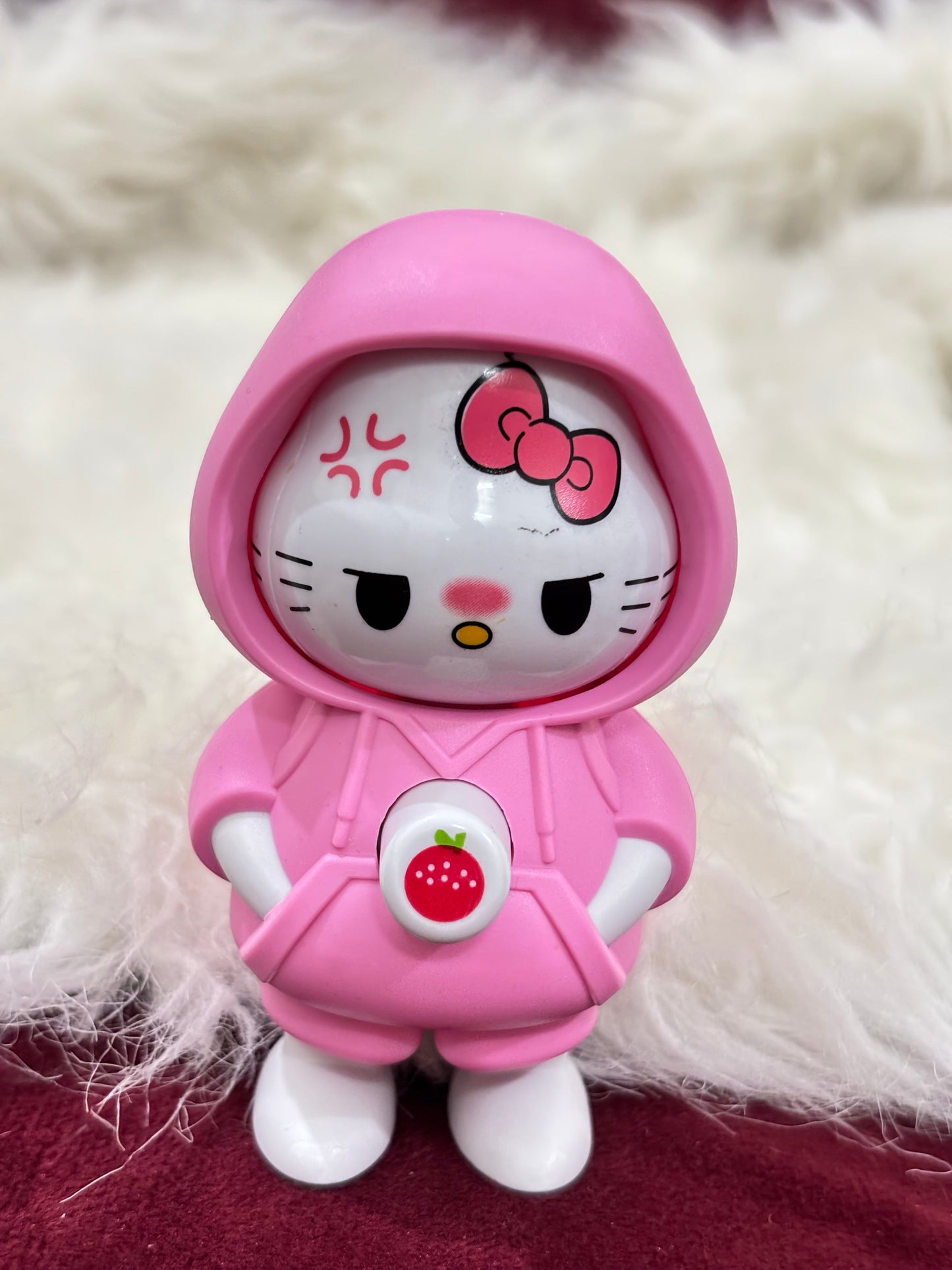 Cute Face Changing Keychain Pink