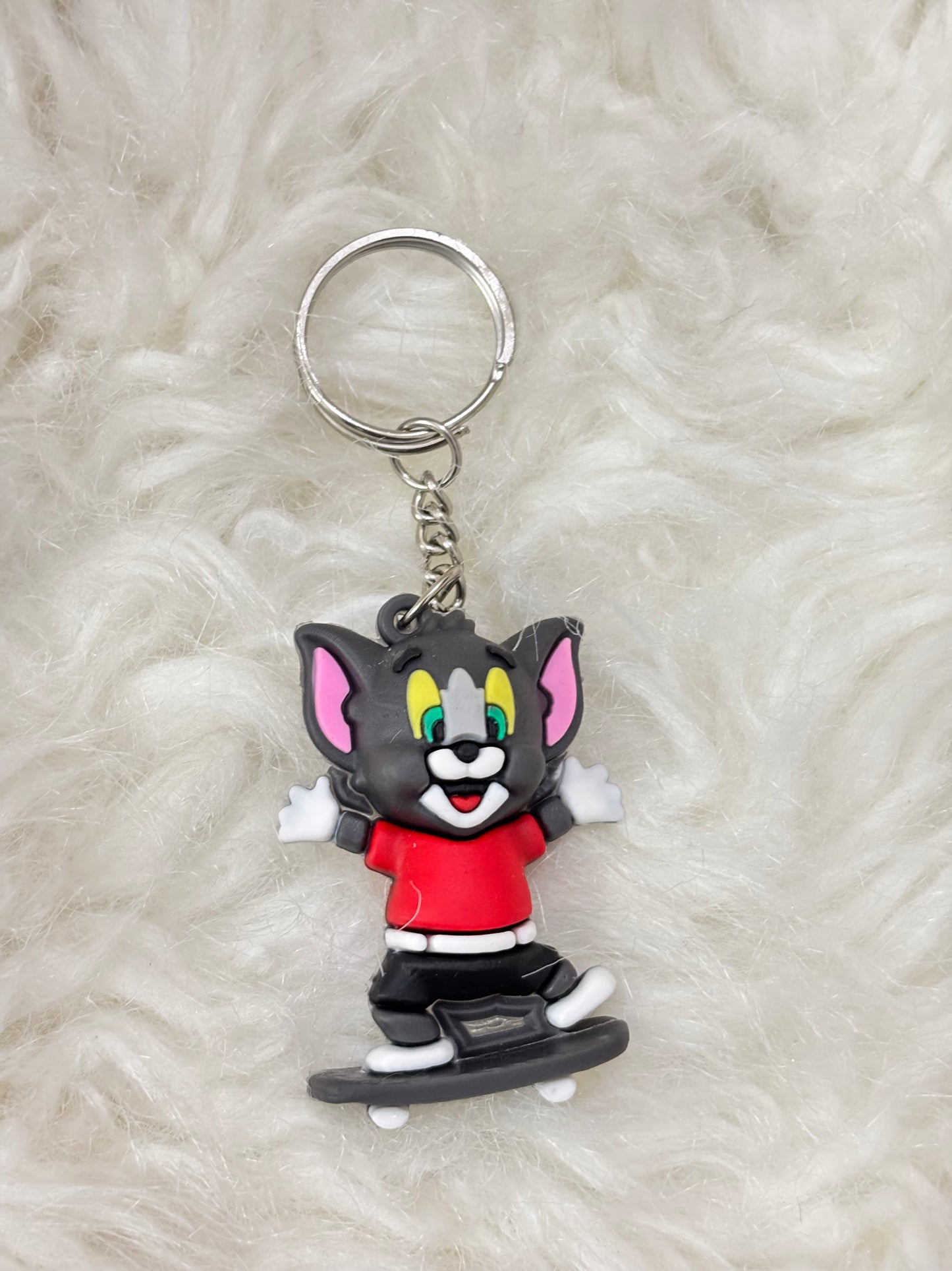 Cute Grey Tom Keychain