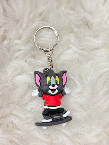 Cute Grey Tom Keychain