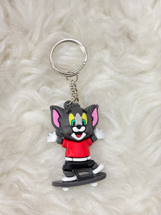 Cute Grey Tom Keychain