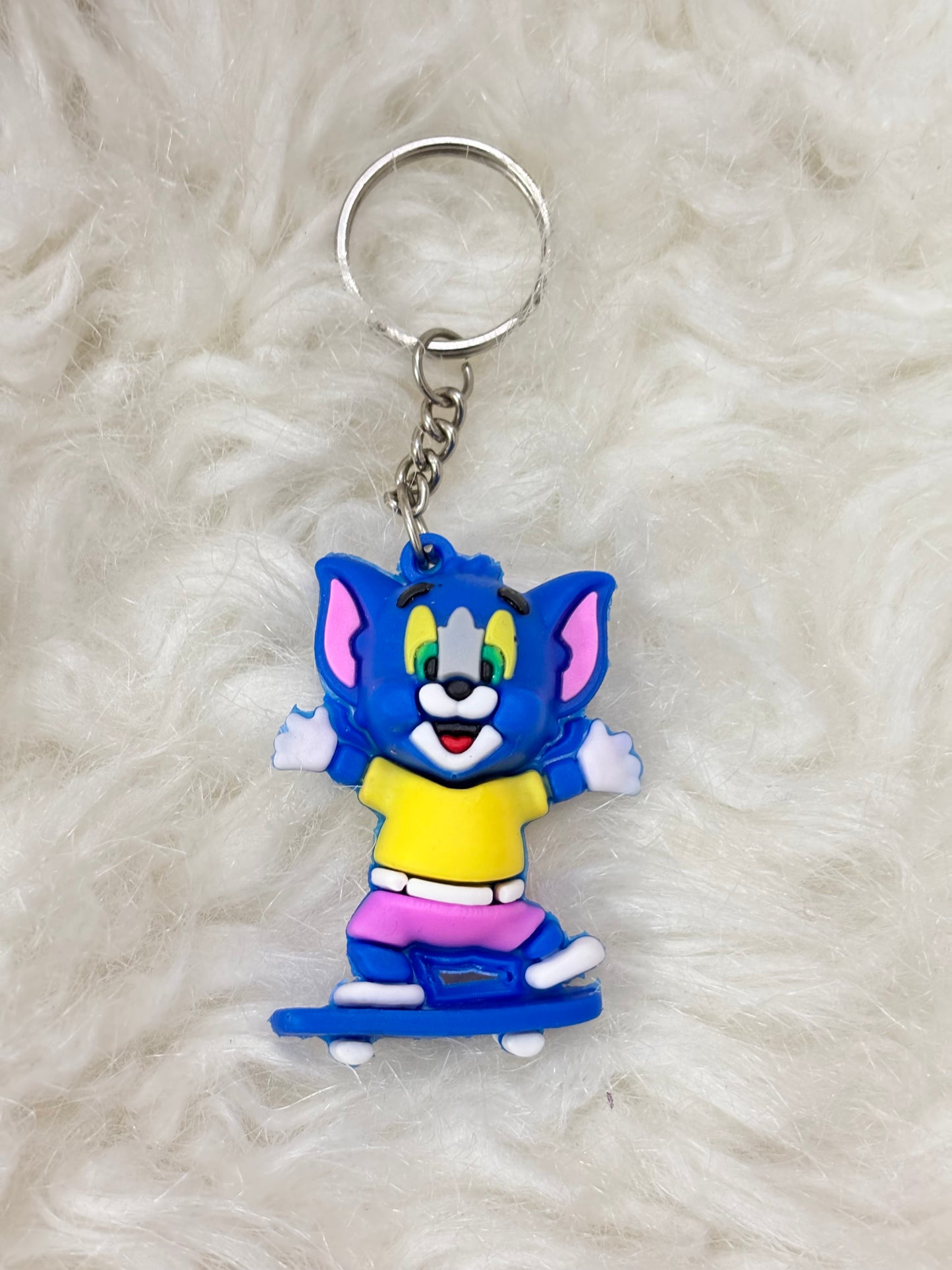 Cute Blue Tom Keychain