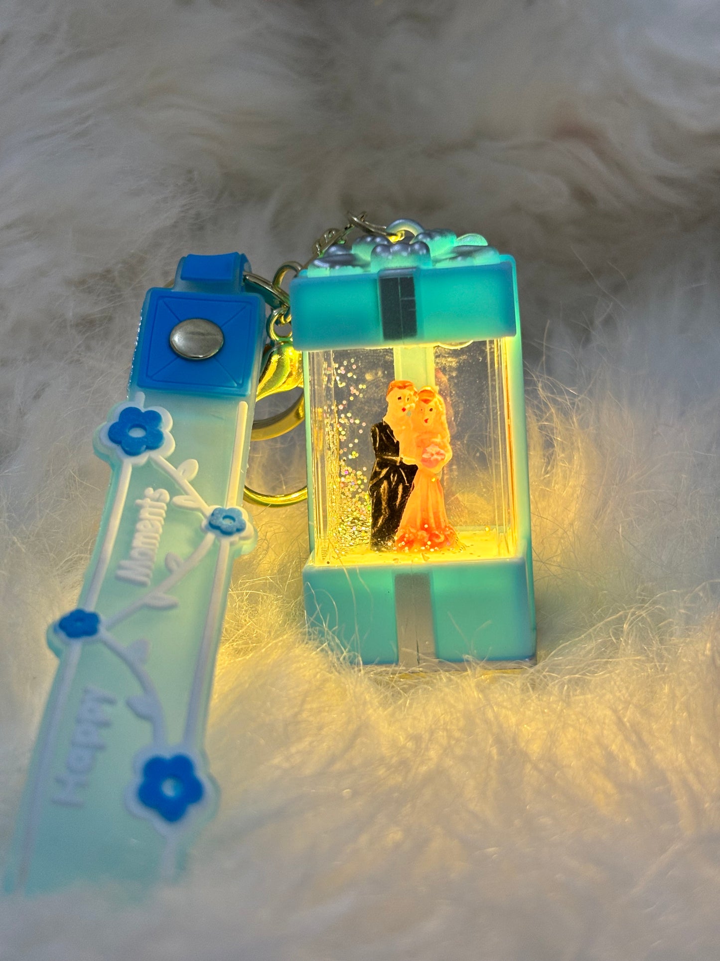 Keychain | Cyan Bride Groom Light Tower