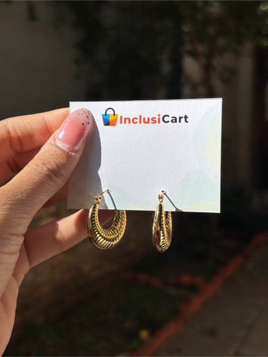 Dangler Anti Tarnish Hoop Earrings