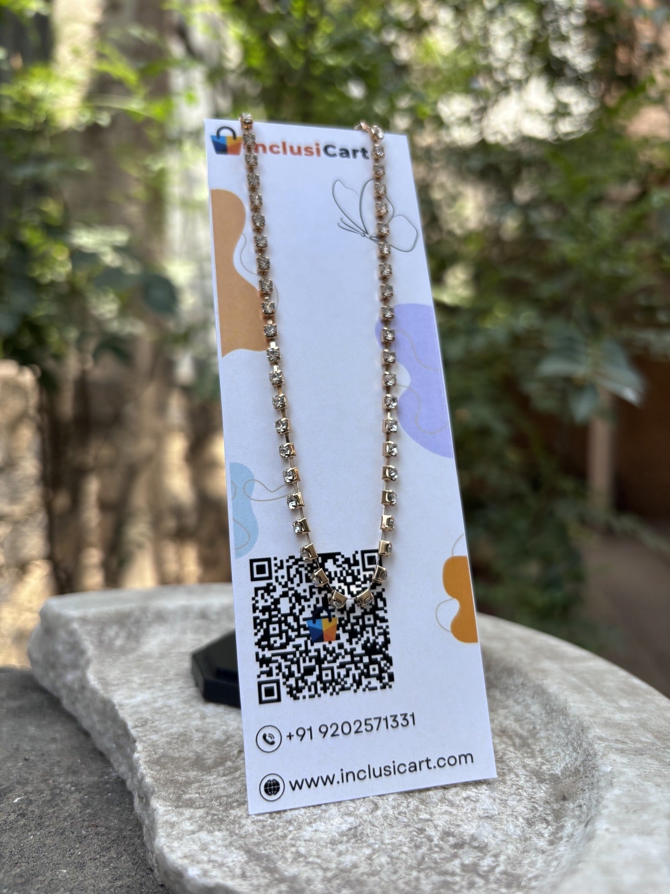 Diamond Link Necklace | Golden Heart Ring | Combo