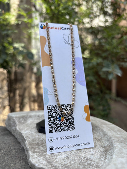 Diamond Link Necklace | Golden Heart Ring | Combo