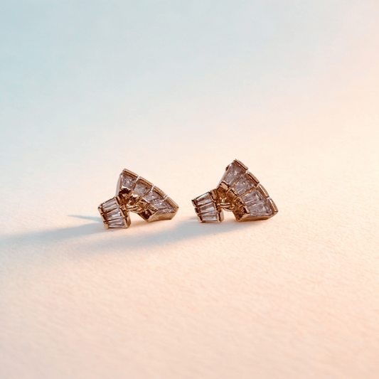 Deco Dazzle Drop Stud Earrings