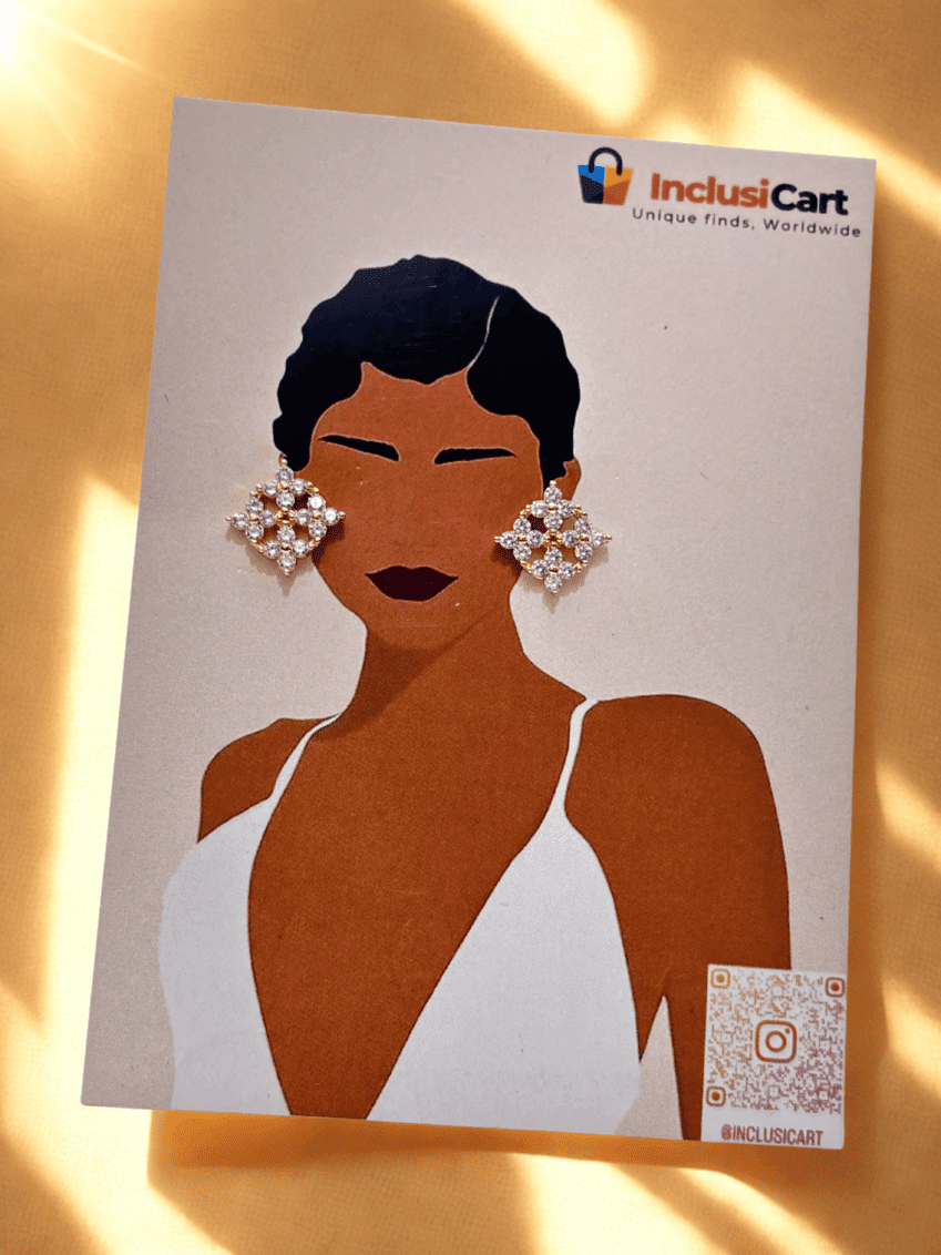 Diamond Latice | Round Cluster | Stud Earrings | Combo