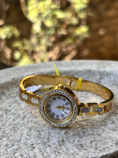 Diamond Work Anti Tarnish Wrist Watch