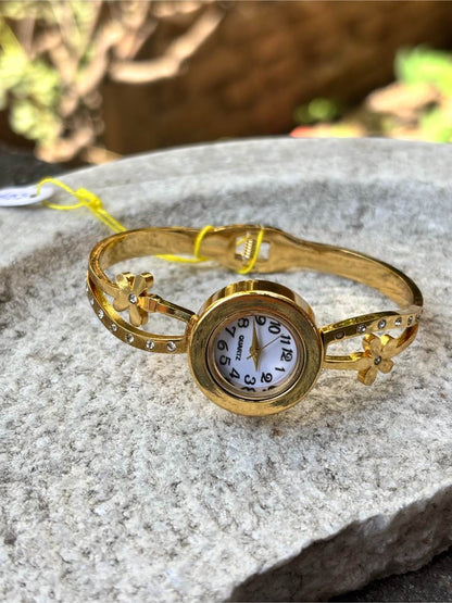 Floral Pattern Anti Tarnish Wrist Watch