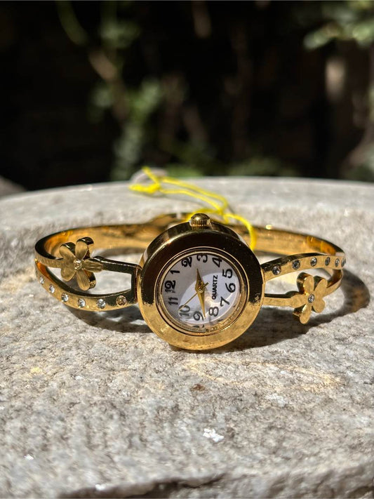 Floral Pattern Anti Tarnish Wrist Watch