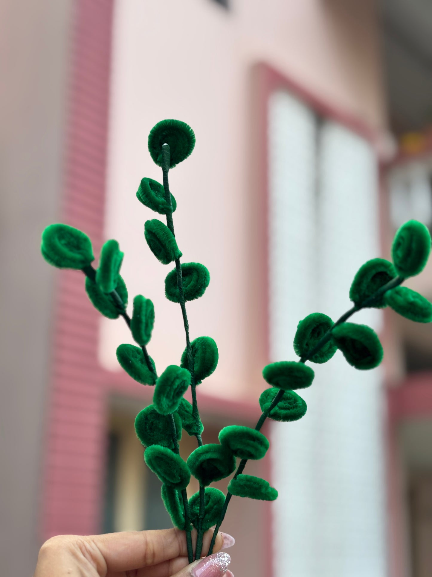 Fuzzy Flower | Green Stem Sticks