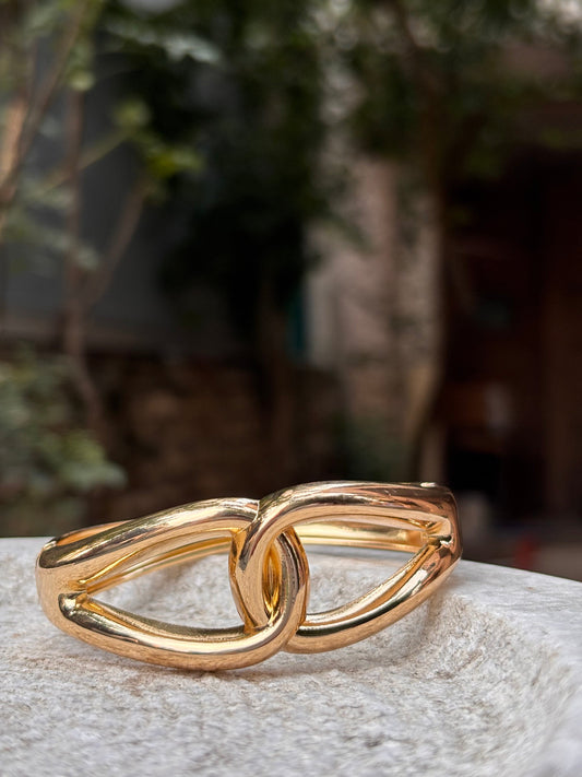 Gold Interlocking Chain Bracelet – Anti-Tarnish