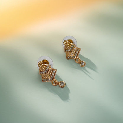 Golden Cascade Drop Earrings