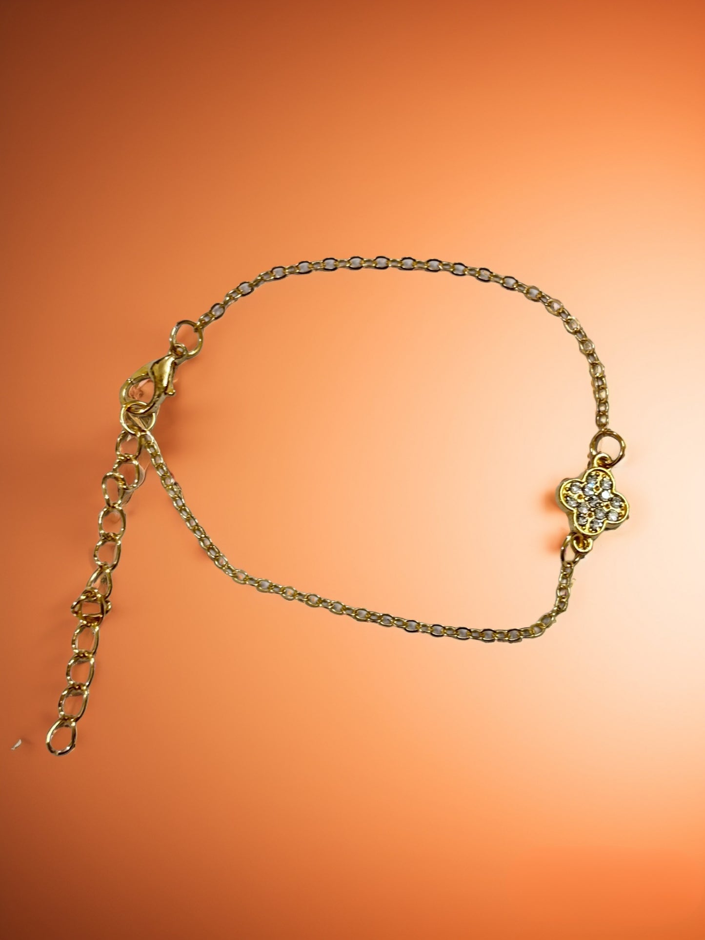 Golden Clover Charm Bracelet