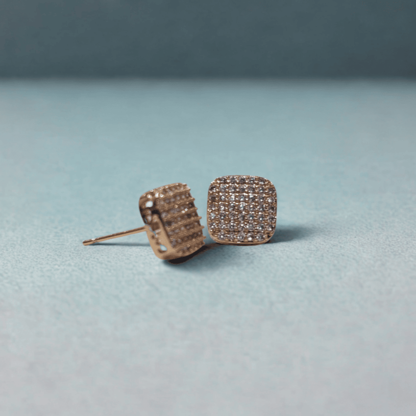 Golden Glitz Cushion Studs
