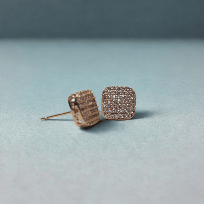 Golden Glitz Cushion Studs