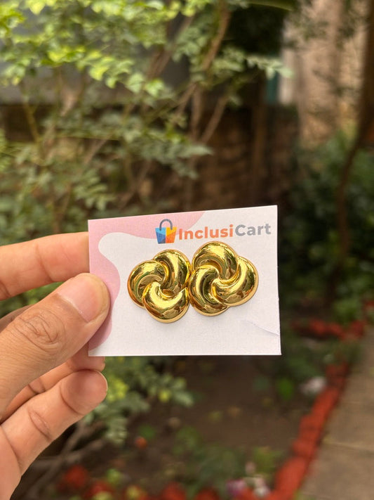 Golden Knot Design Anti Tarnish Earrings