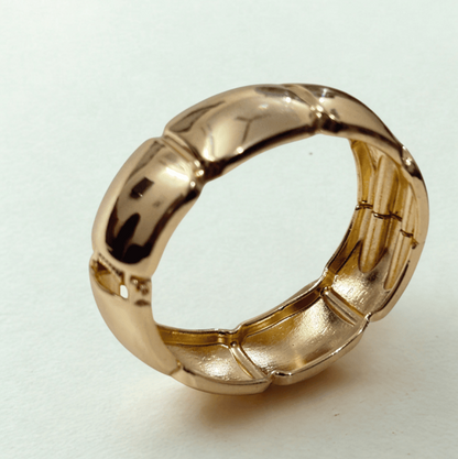 Golden Link Cuff Anti-tranish Brass Bracelet