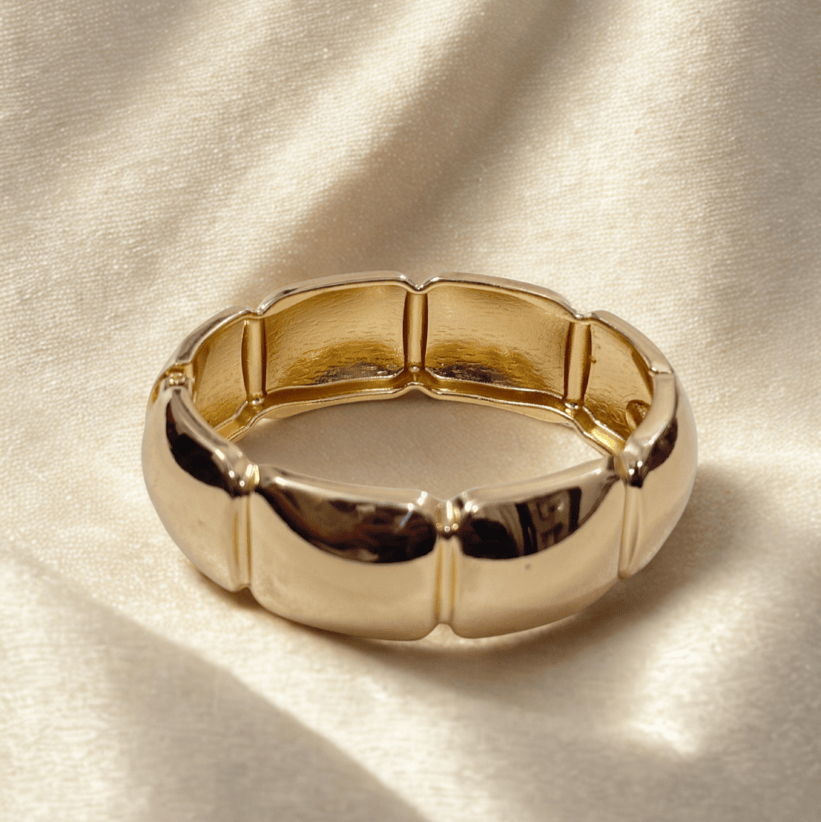 Golden Link Cuff Anti-tranish Brass Bracelet