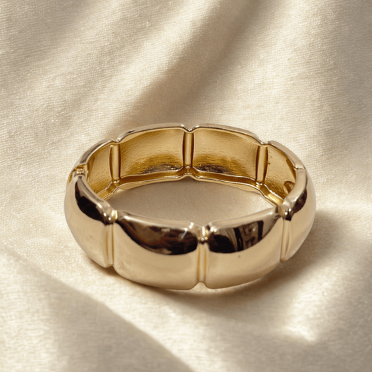 Golden Link Cuff Anti-tranish Brass Bracelet