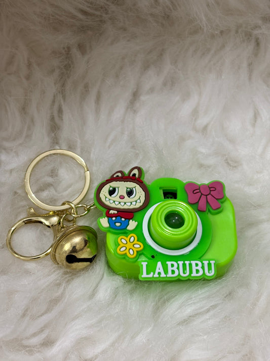 Green Light Camera Keychain